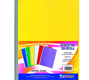 FOLDER COSTILLA CARTA AMARILLO CARTA KYMA