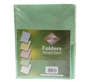 FOLDER CARTA VERDE CLARO CANSA