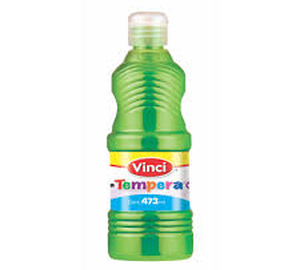 PINTURA TEMPERA 473 ML VERDE FLUORESCENTE VINCI