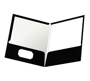 FOLDER LAMINADO CARTA DOS BOLSILLOS NEGRO OXFORD