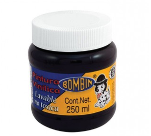 PINTURA VINILICA BOMBIN NEGRO 250 ml.