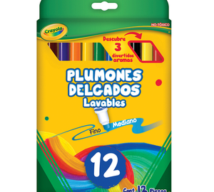 PLUMON DELGADO LAVABLE 12pz CRAYOLA