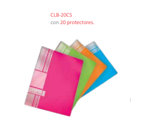 CARPETA CARTA CON 20 PROTECTOR HOJA CLB-20CS MAE