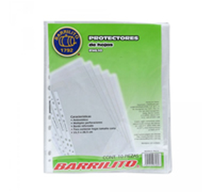 PROTECTOR HOJA CARTA 100pz  BARRILITO