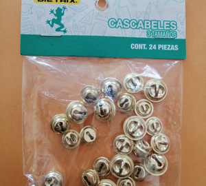 CASCABELES SURTIDOS 3 TAMAÑOS 24 PZ