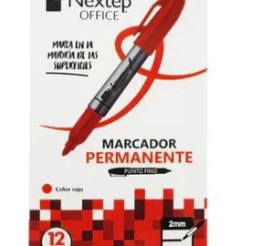 MARCADOR PERMANENTE NEXTEP PUNTO FINO 2MM ROJO