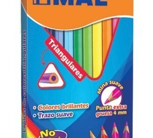 LAPICES DE COLORES TRIANGULARES C/12 MAE