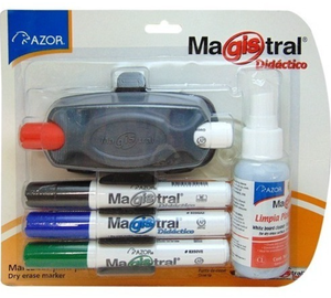 MARCADOR PARA PIZARRON BLANCO MAGISTRAL DE PLASTICO (834-4) EST. C/4