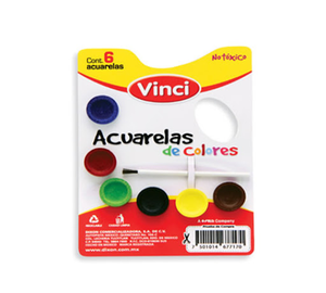 ACUARELAS VINCI C/6 PASTILLAS