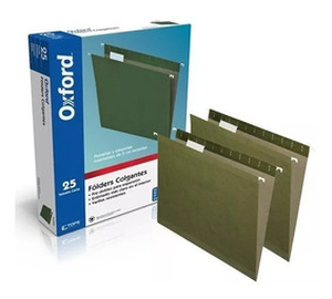 FOLDER COLGANTE CARTA VERDE 25pz OXFORD