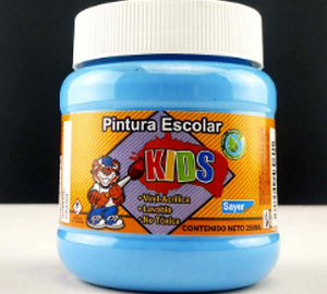 PINTURA ESCOLAR KIDS 250ML AZUL PASTEL SAYER