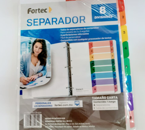 SEPARADOR 1-8 COLORL FORTEC