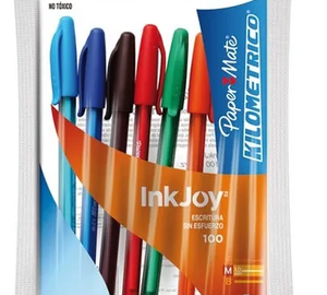 PLUMA KILOMETRICO PAPER MATE C/8 COLORES