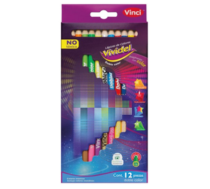 LAPICES DE COLORES VIVIDEL DOBLE COLOR C/13pz  DIXON