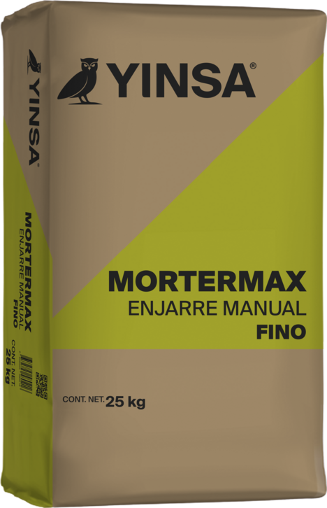 CEMENTO MORTERO MORTERMAX P/ENJARRE MANUAL FINO (25 KG) (SACO AMARILLO)