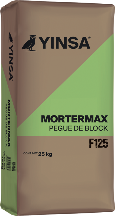 CEMENTO MORTERO MORTER MAX P/PEGUE DE BLOCK F100 (25 KG)