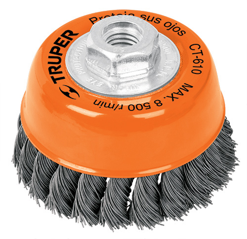 CARDA DE COPA 5″ X 5/8″ (TRENZADA) TRUPER (CT-612) 11541