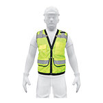 CHALECO DE SEGURIDAD DE TELA VERDE CON BOLSAS (GRANDE) TRUPER (CHS-800V-L) 13483