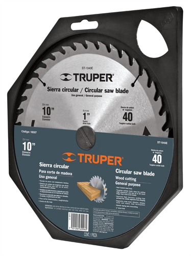 SIERRA CIRCULAR TRUPER 10″ 40 DIENTES DE TUNG.(ST-1040E) 18307