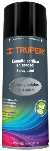 PINTURA EN AEROSOL NEGRO MATE TRUPER (PA-NM)