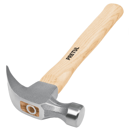 MARTILLO MANGO DE MADERA UÑA CURVA 16 OZ. PRETUL (MP-16) 22290