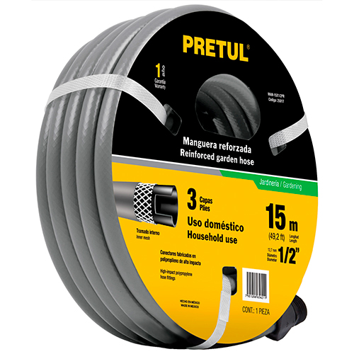 MANGUERA JARDIN PRETUL 1/2″ X 15 MTS. (MAN-15-1/2PR) 25017