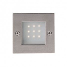 SPOT EMPOTRADO P/MURO 9 X 0.1W LED ACERO INOX.CALUX (3520-LED)