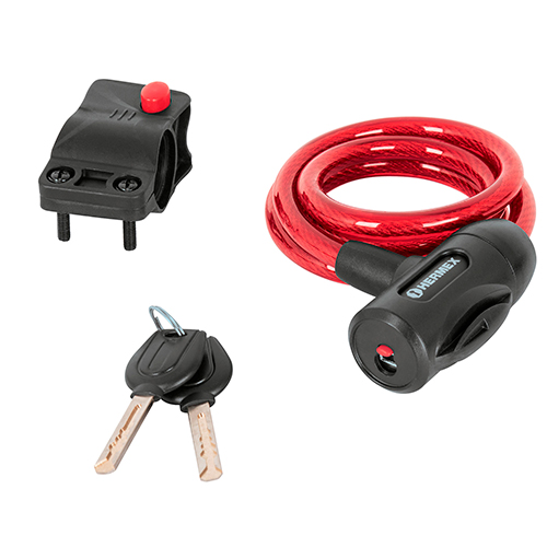 CANDADO DE CABLE P/BICICLETA 1 MT TRUPER (CB-10)