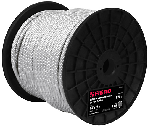 CABLE ACERADO C/FORRO PVC 1/8