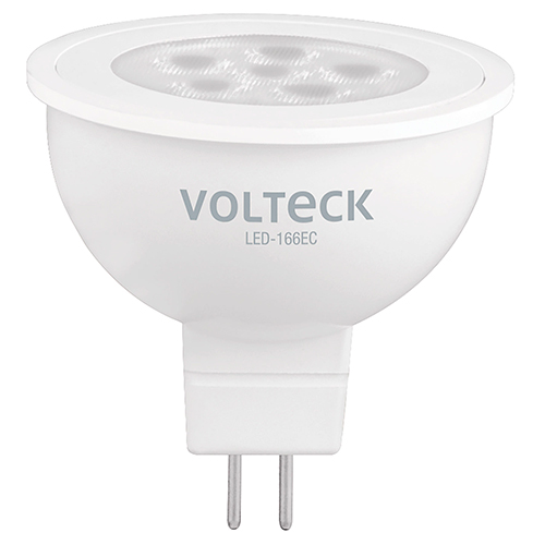 FOCO TIPO MR-16 6 W. LUZ CALIDA VOLTECK (LED-166EC)