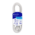 EXTENCION ELECTRICA DOMESTICA 3 MTS BLANCA VOLTECK(ED-3B) 48006