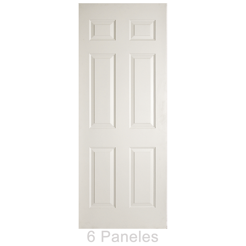 PUERTA LAMINADA TROQUELADA (6 PANELES) 0.80 X 2.06 MTS