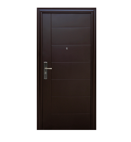 PUERTA DE SEGURIDAD SERIE-1 DUBLIN BC CHOC. IZQ. 5 CMS GROSOR (.95X2.13 MTS) (ACERO) M3
