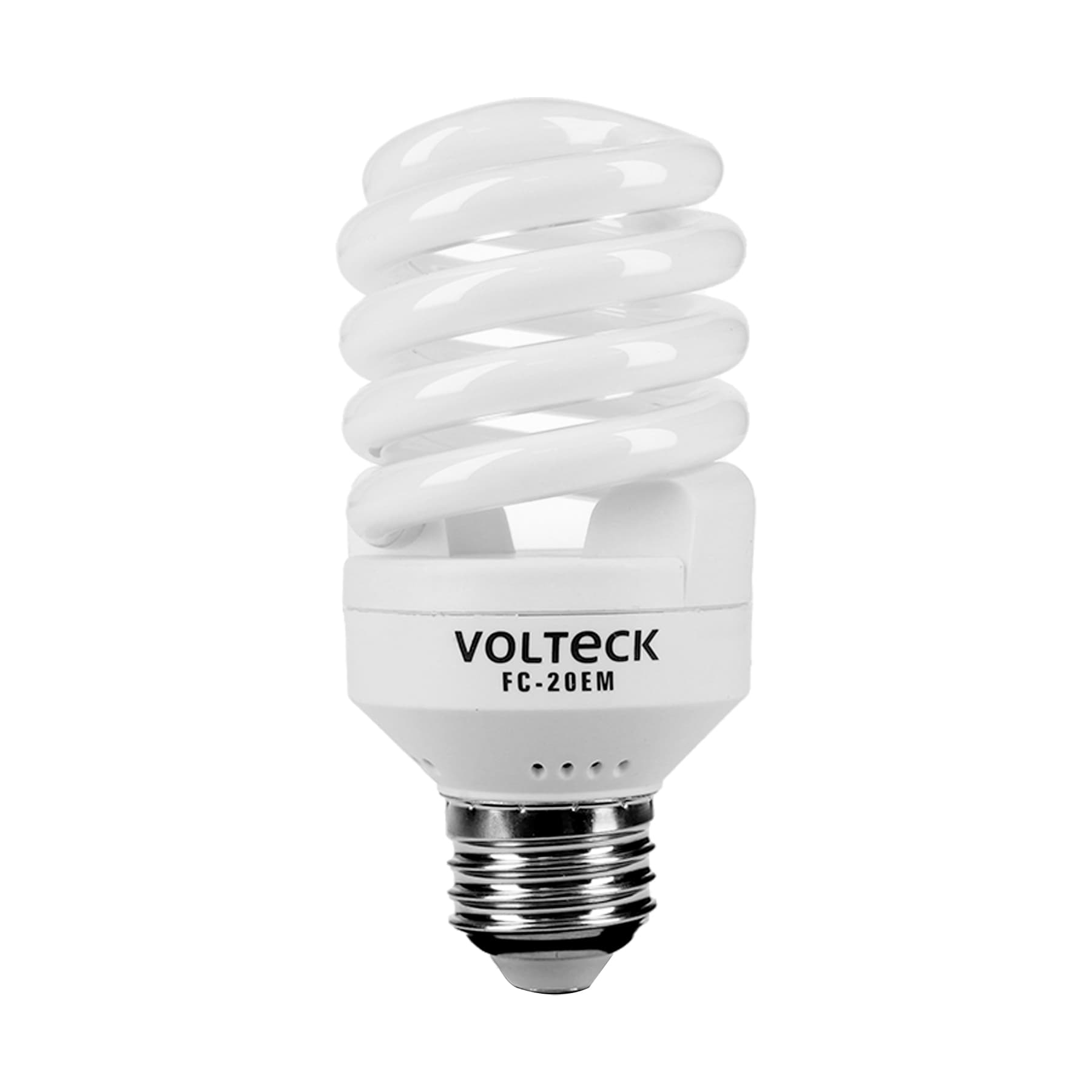 FOCO AHORRADOR ESPIRAL T2 20W. LUZ CALIDA VOLTECK (FC-20EM)