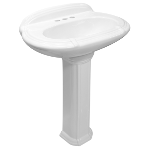 LAVABO CON PEDESTAL BLANCO GRECO