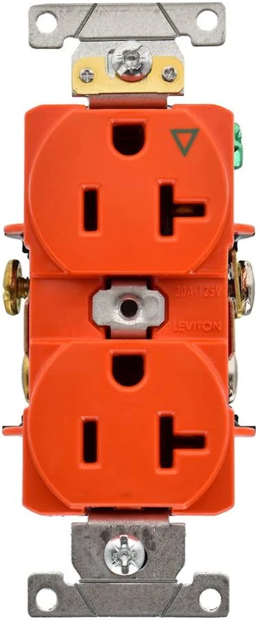 CONTACTO CHINO DUPLEX NARANJA 20A 250V 5462IG