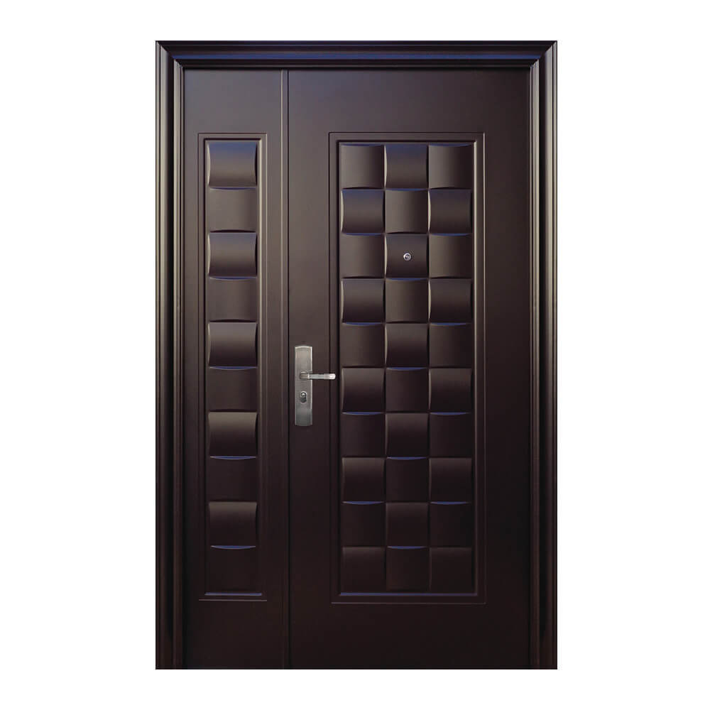 PUERTA DE SEGURIDAD LUXURY C/FIJO CHOC. DER. (1.30X2.13 MTS) (ACERO)