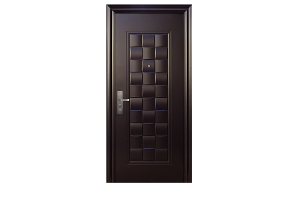 PUERTA DE SEGURIDAD SERIE-3 LUXURY CHOC. DER. (.95X2.13 MTS) (ACERO)