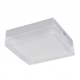 LAMPARA PLAFOND CUADRADO VIDRIO FROST TERM GRIS CALUX (A77321)