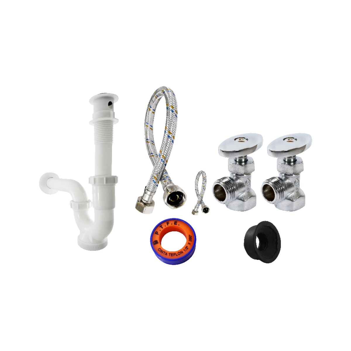 KIT P/INSTALAR LAVABO SIN MEZCLADORA ANBEC (KIT1)