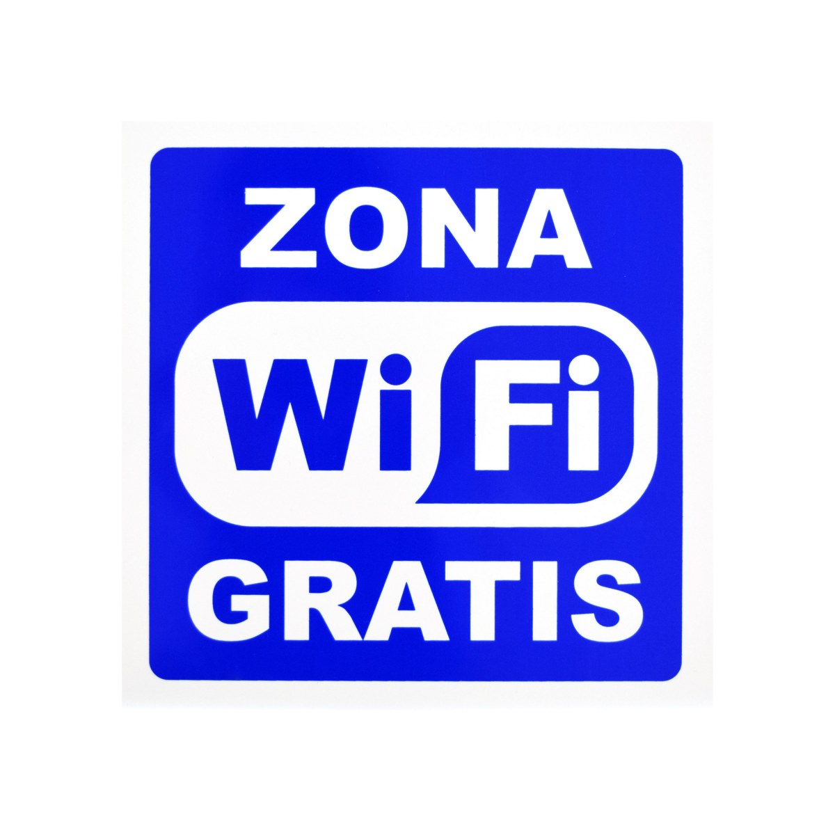 LETRERO ADVERTENCIA 19 X 19 ZONA WIFI GRATIS (TPS213)