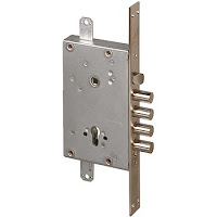 CERRADURA IZQUIERDA P/PUERTA SEGURIDAD DE ACERO+MADERA