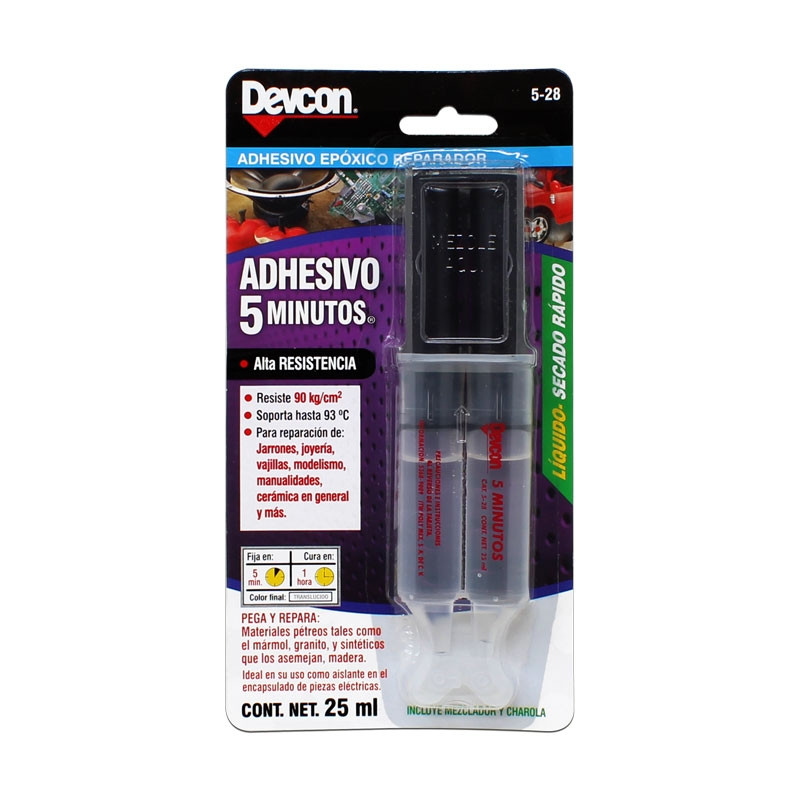 ADHESIVO RAPIDO DEVCON 5 MINUTOS 25 ML. (5-28)