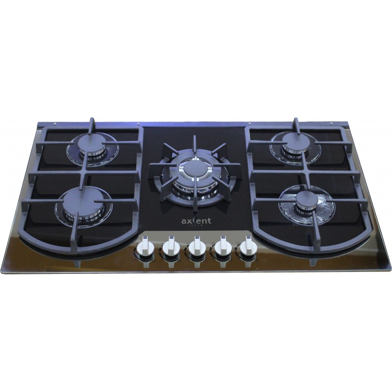 PARRILLA AXCENT MOD. ANASTASIA PLUS VIDRIO TEMPLADO 5 QUEMADORES (JZ-BS590) 87X52 CM