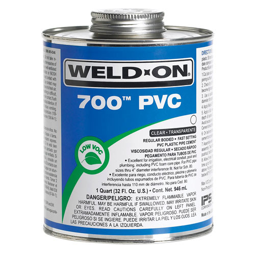 PEGAMENTO P/PVC # 700 TRANSPARENTE 32 OZ. (WELD ON)