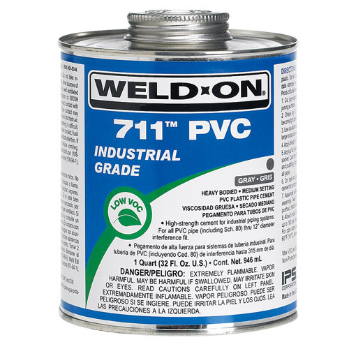 PEGAMENTO P/PVC # 711 GRIS 32 OZ.  (WELD ON ECO)