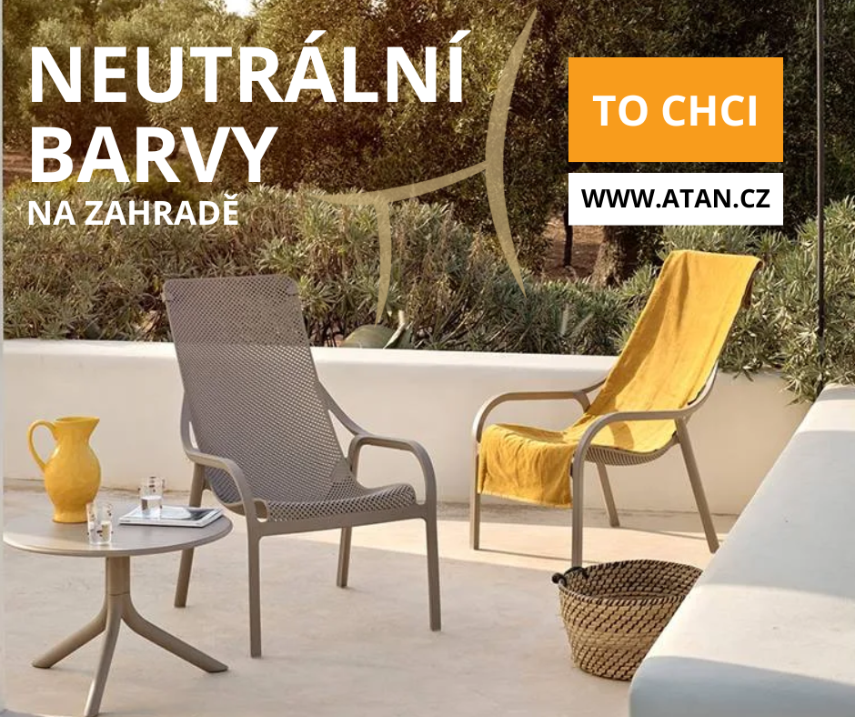 zahradní nábytek v neutrálních barvách
