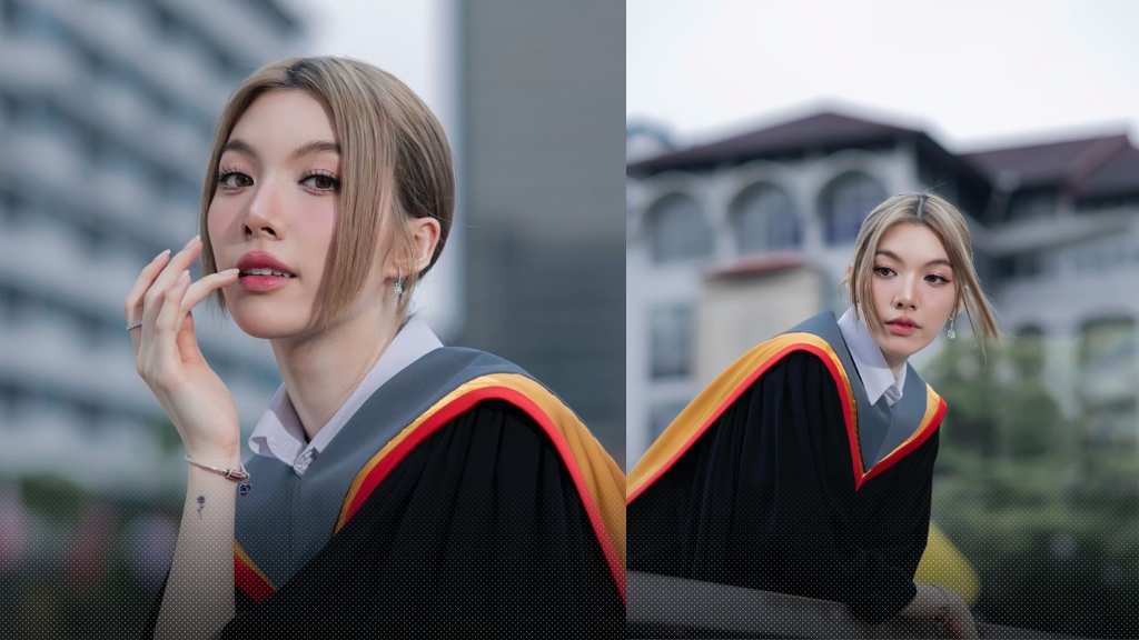 ออม กรณ์นภัส บัณฑิตป้ายแดงจากคณะเศรษฐศาสตร์ มศว แฟนคลับเตรียมพร้อมส่งกำลังใจวันซ้อมใหญ่