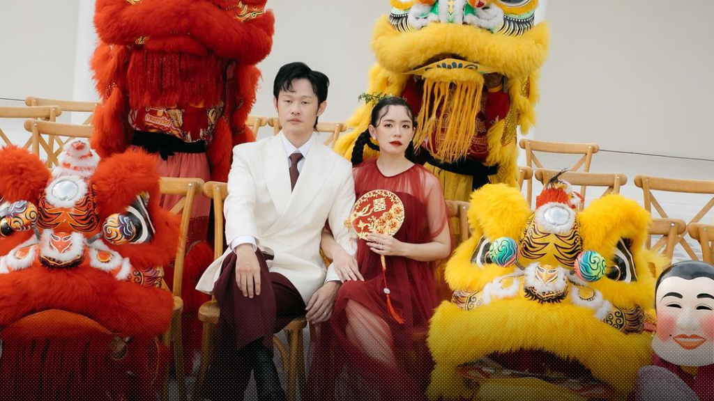 บรรยากาศงานวิวาห์ผสมผสานวัฒนธรรมไทย-จีนของ วิทย์ Slot Machine และแฟนสาว