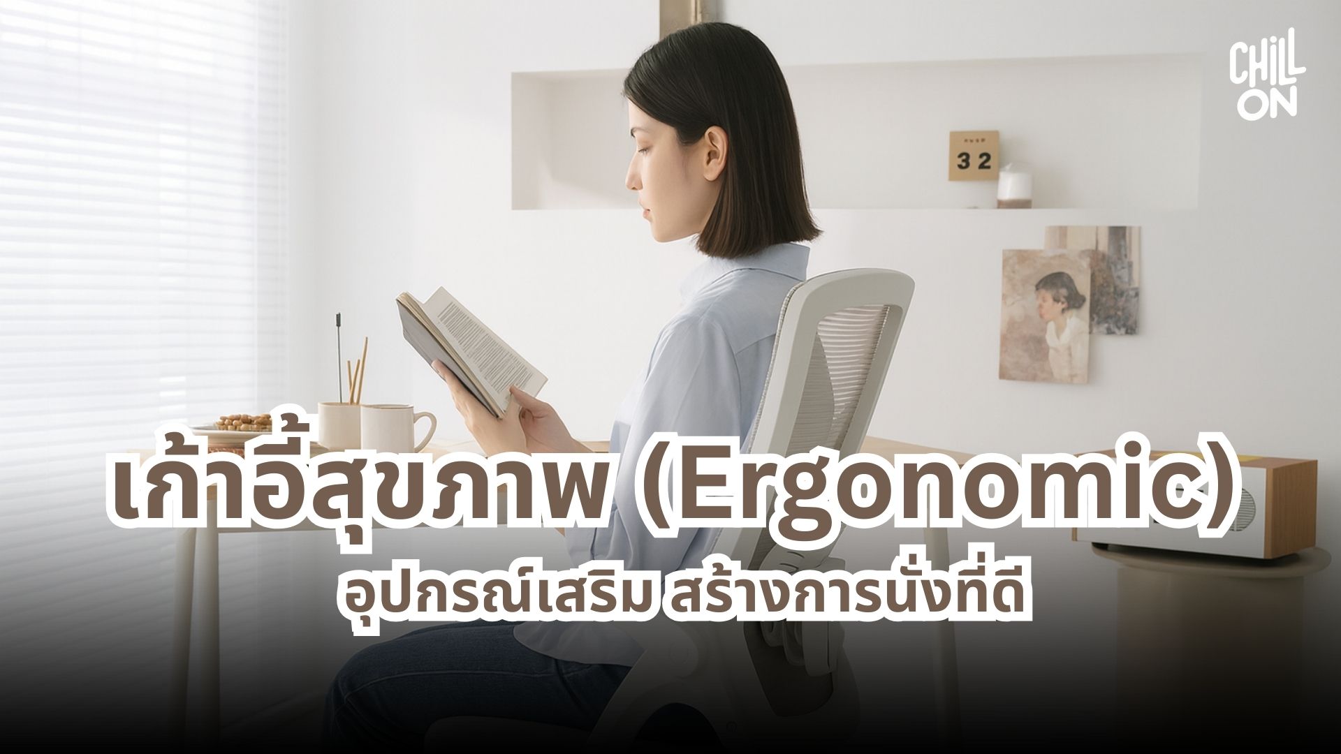 เก้าอี้สุขภาพ (Ergonomic) อุปกรณ์เสริม สร้างการนั่งที่ดี